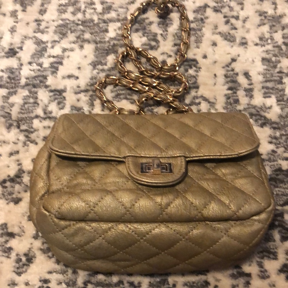 Crossbody/Shoulder Purse,Olive w/Gold Chain Strap